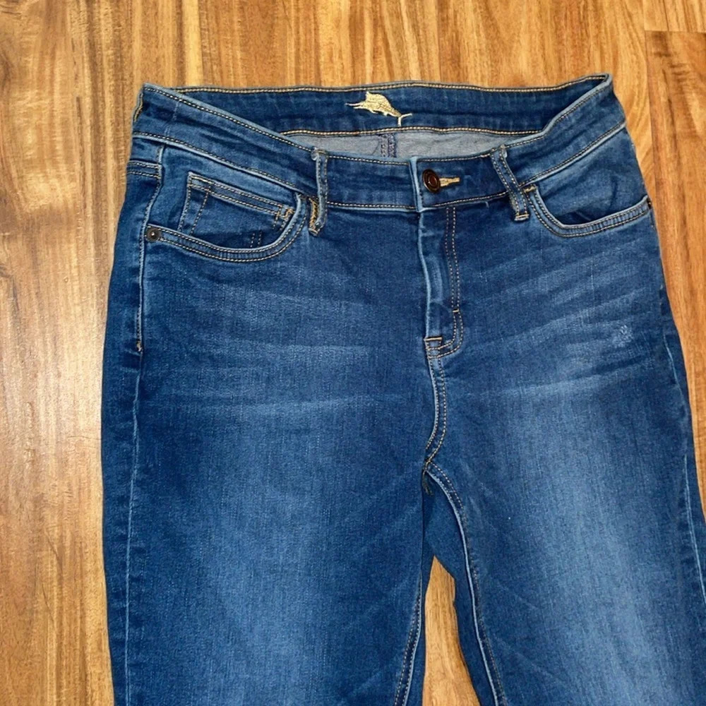 Tommy Bahama women’s jeans 28 6 skinny stretch slim boyfriend dark indigo blue - Picture 2 of 8